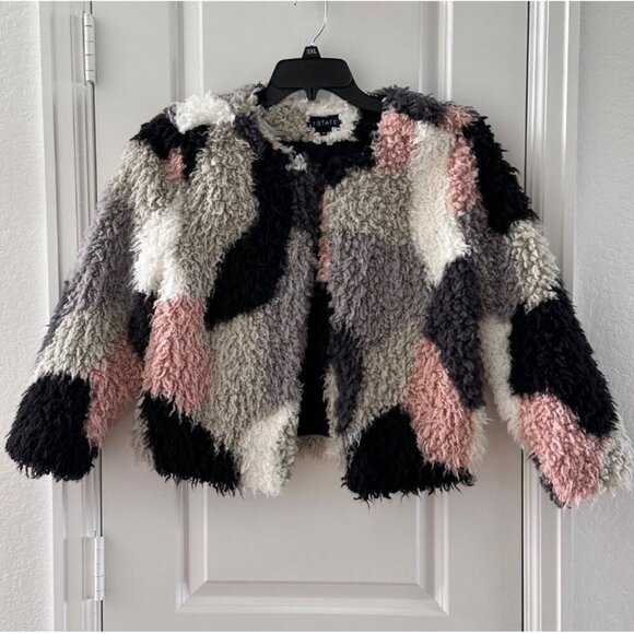 1.STATE Faux Fur Moody Hues Jacket Size S - Picture 2 of 9
